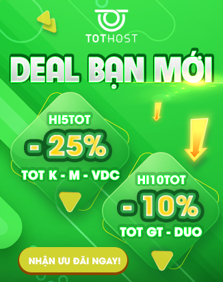 Hi5TOT: VPS ưu đãi tới 25% chào bạn mới