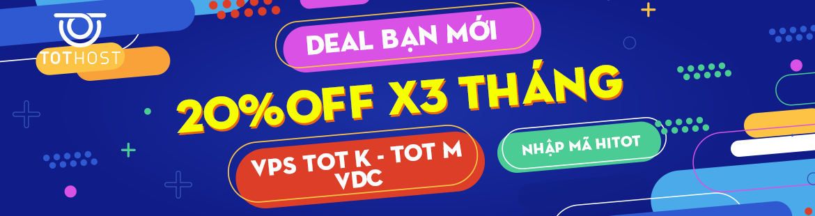 HITOT: VPS ưu đãi 20% chào bạn mới