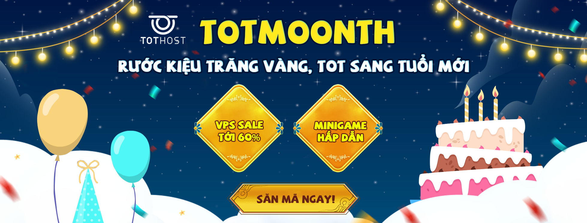 TOTMOONTH: Rước kiệu trăng vàng, TOT sang tuổi mới, ưu đãi đến 60%