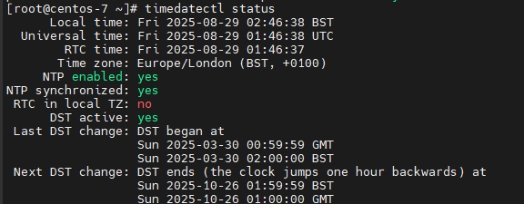 Kiểm tra trạng NTP: