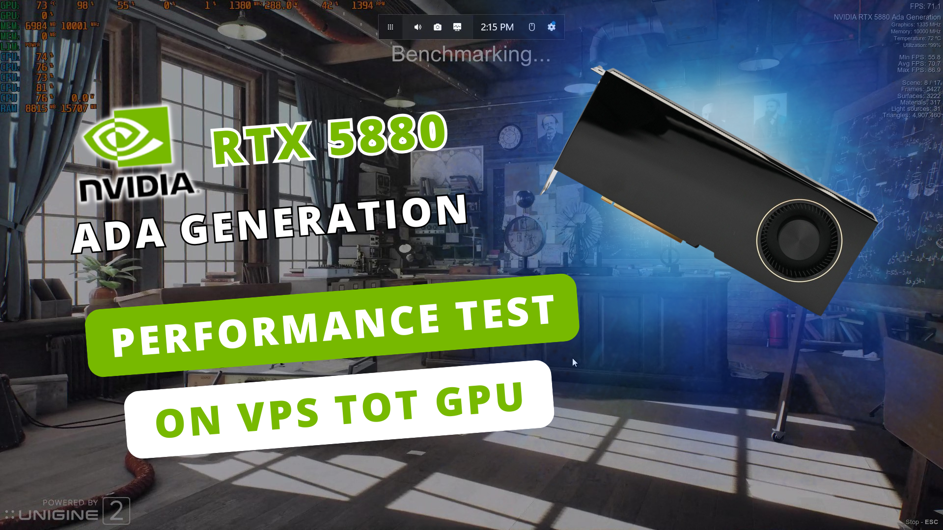 Đánh giá chi tiết hiệu năng GPU NVIDIA RTX 5880 trên VPS TOT GPU