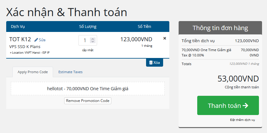 Hướng dẫn dùng mã HELLOTOT nhận ưu đãi 70k