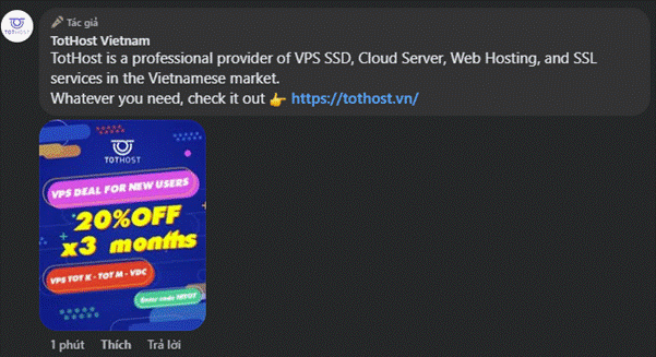 kiểm tra thấy bình luận đã được đăng là thành công