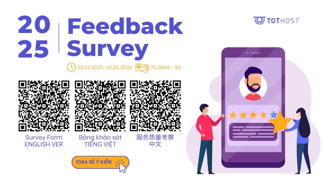 Mã QR bảng khảo sát dịch vụ CloudyTek 2025