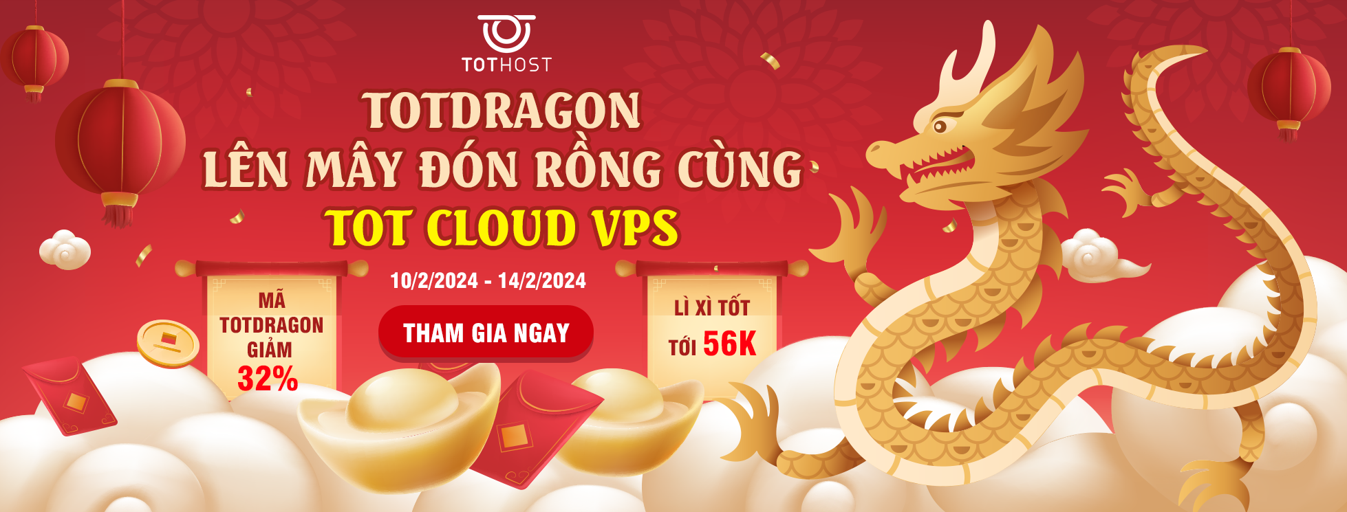 TOTDRAGON: Lên Mây Đón Rồng cùng Tot Cloud VPS