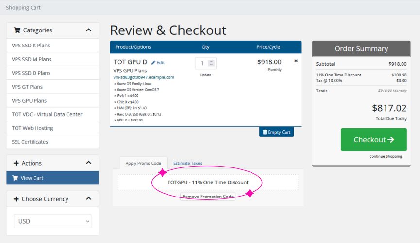 Nhập mã TOTGPU, nhận ưu đãi $100