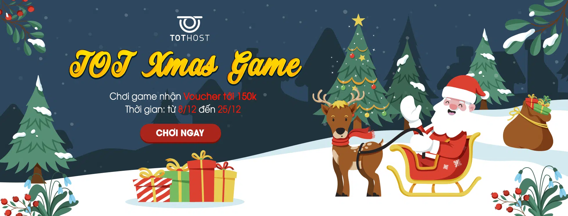 TOT XMAS: Chơi Game nhận Voucher 150k