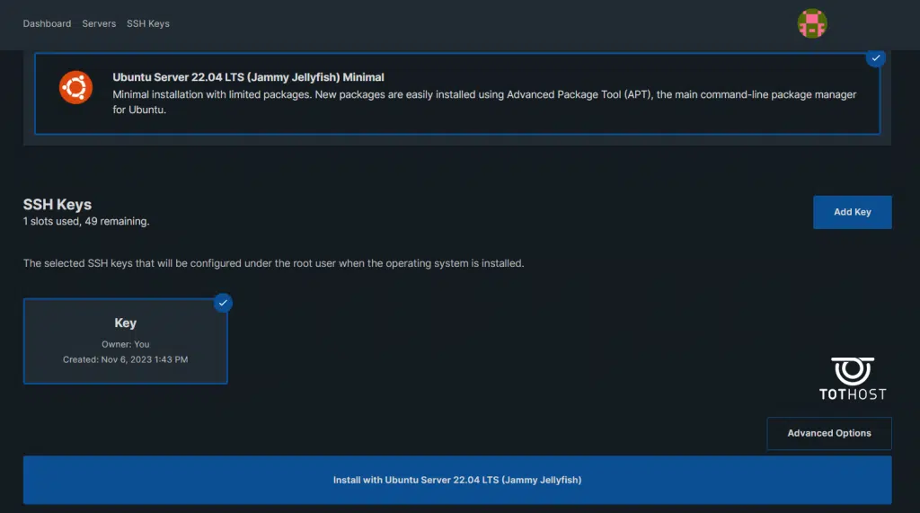 Bảng thông báo hiển thị