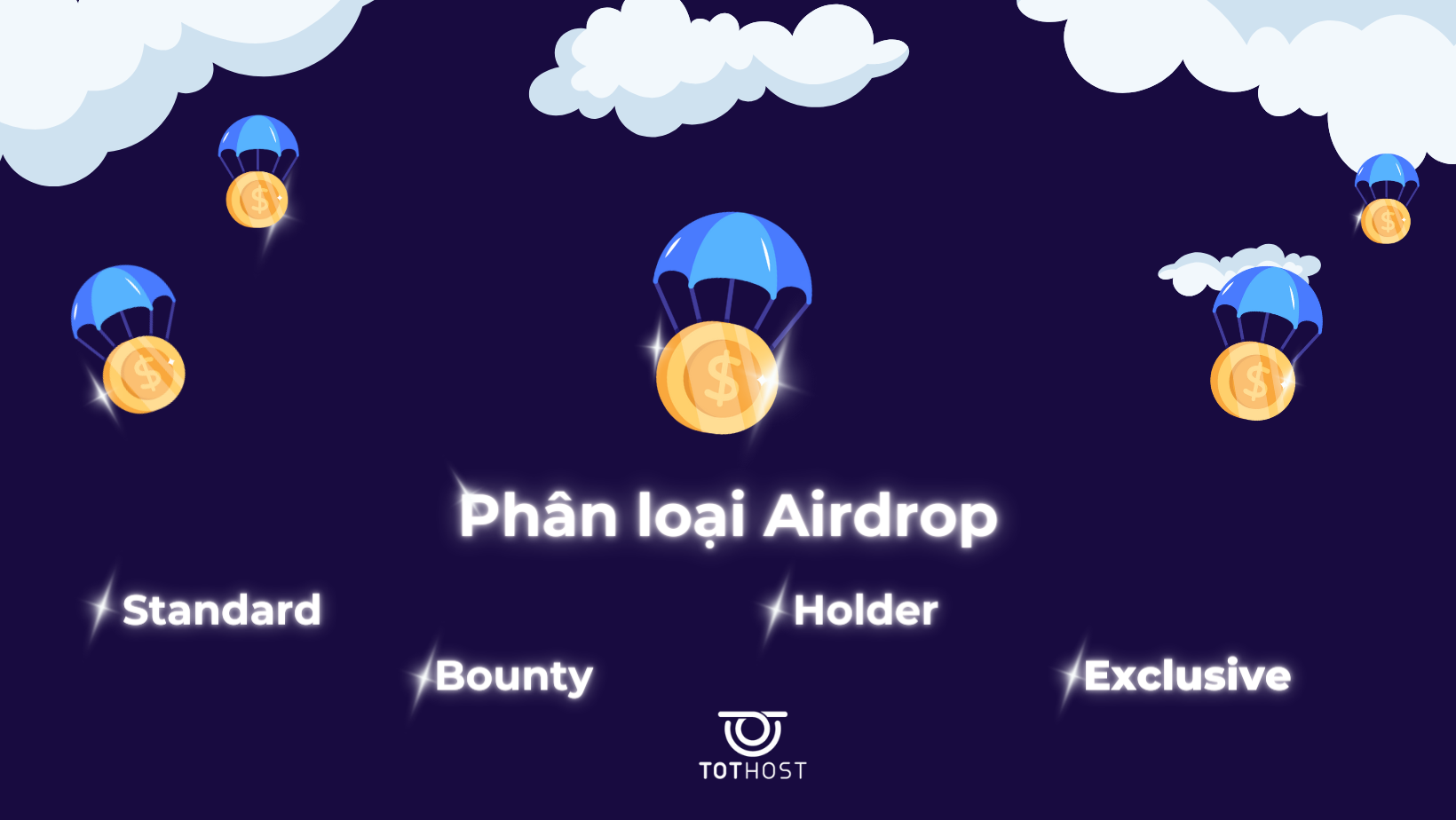 Crypto Airdrop chia làm 4 loại chính