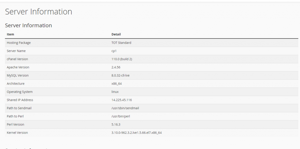 Thông tin server cần thiết khi chuyển web từ shared webhosting sang vps
