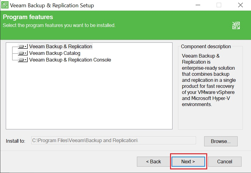 Cài đặt Veeam Backup & Replication