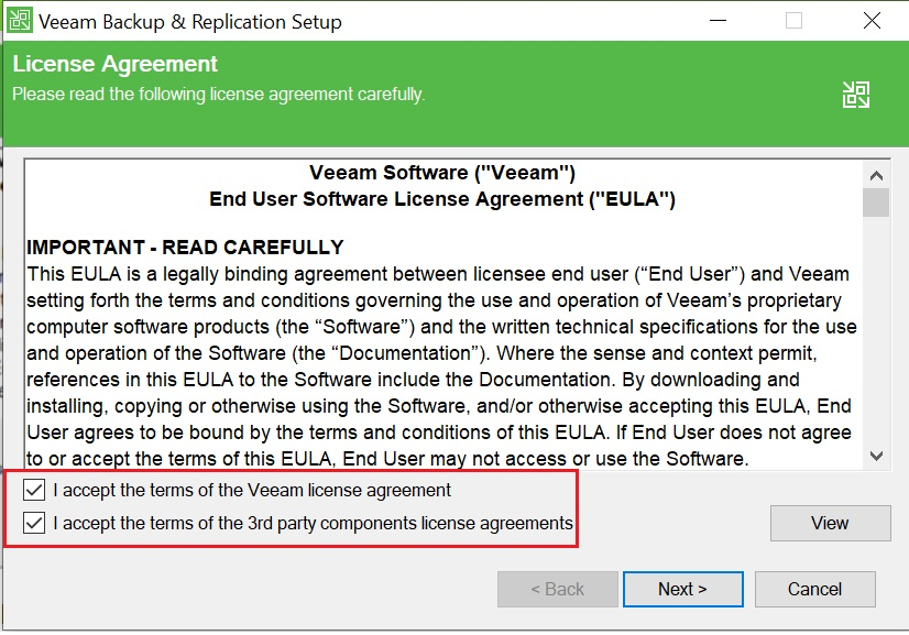 Cài đặt Veeam Backup & Replication