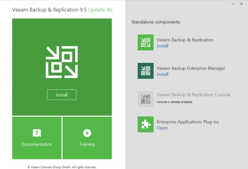 Cài đặt Veeam Backup & Replication