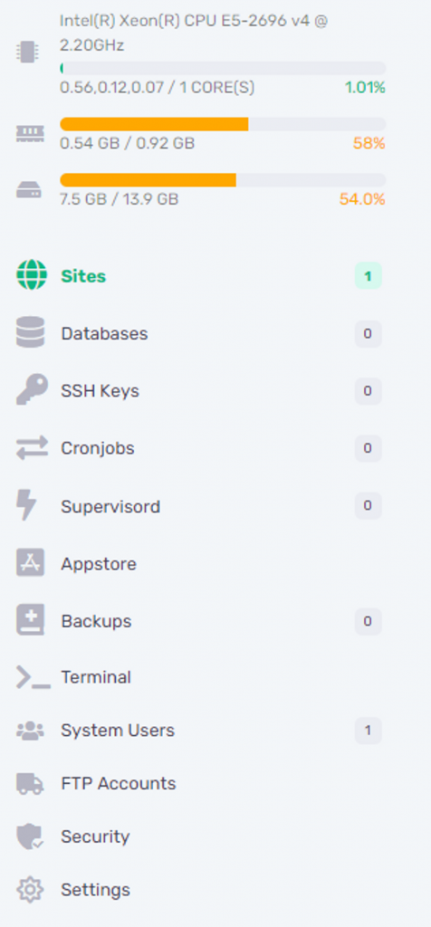 Các tính năng quản lý VPS của XVPS