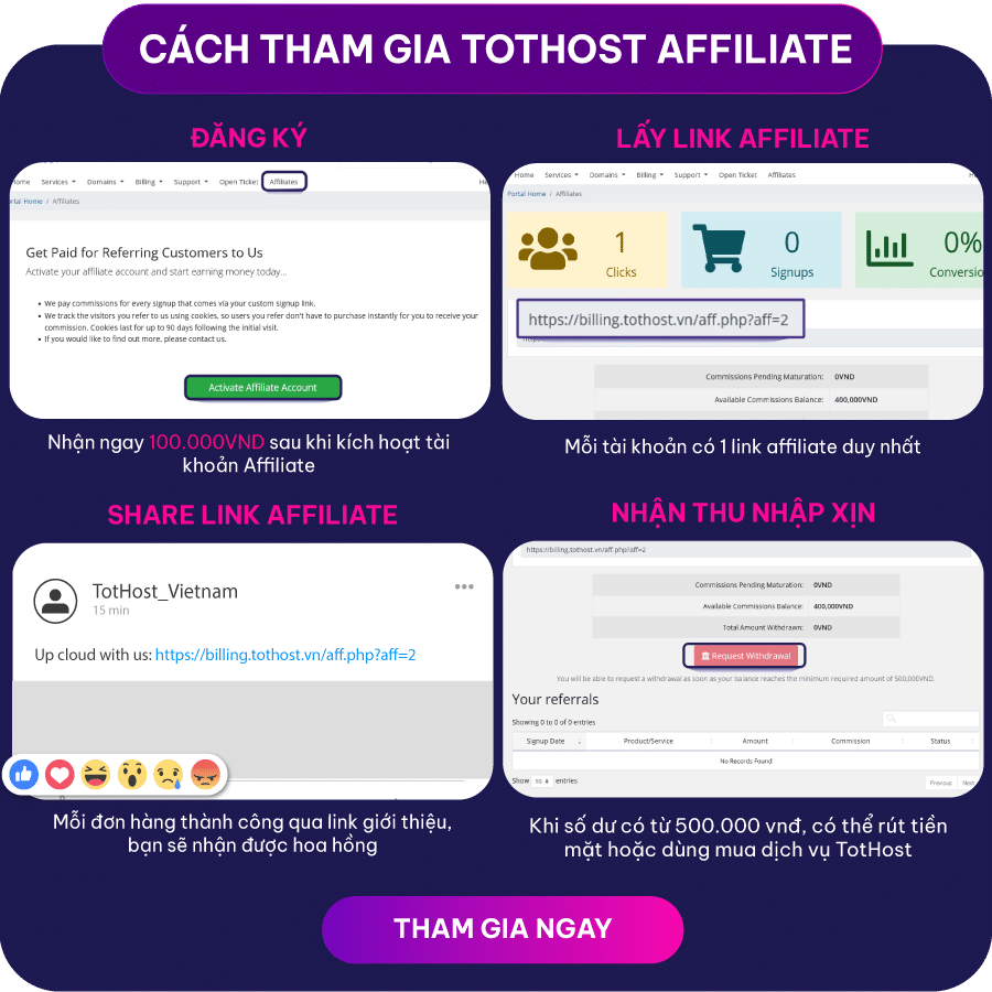 Hướng dẫn tham gia CloudyTek Affiliate