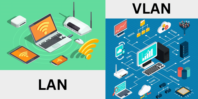 Sự khác biệt giữa LAN và VLAN
