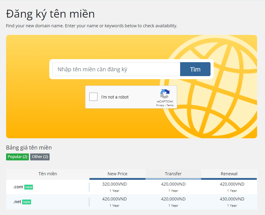 Đăng ký tên miền 