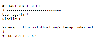 Ví dụ nội dung robots.txt